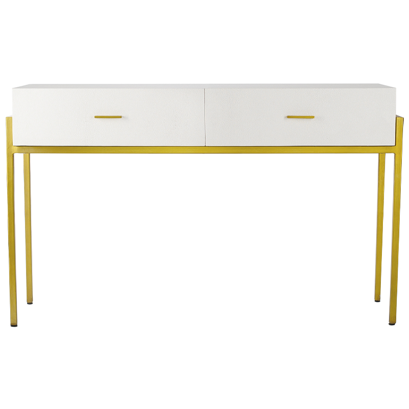 Консоль White Texture Stingray Console Белый Золотой Консоль White Texture Stingray Console Белый Золотой в Барнауле | Loft Concept