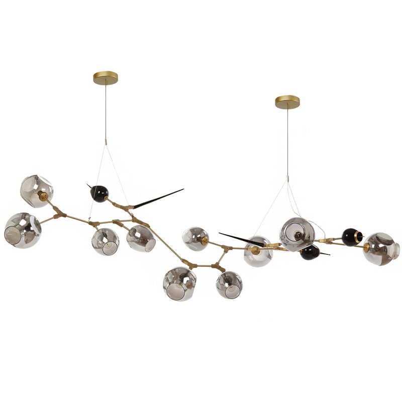 Люстра Chandelier bubbles and thorns Золотой Прозрачное Стекло Прозрачный черный Люстра Chandelier bubbles and thorns Золотой Прозрачное Стекло Прозрачный черный в Барнауле | Loft Concept