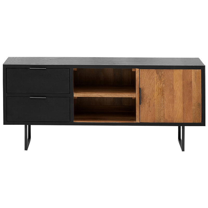 ТВ-тумба Gereon TV Stand Черный Коричневый Древесина ТВ-тумба Gereon TV Stand Черный Коричневый Древесина в Барнауле | Loft Concept