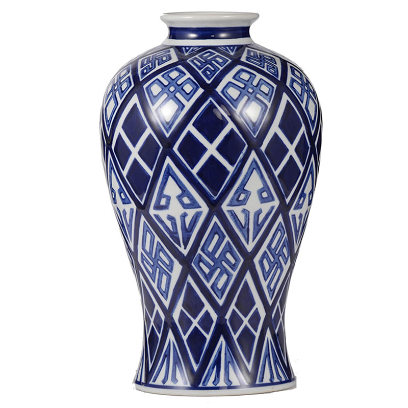 Ваза Fotini Vase Белый Синий Ваза Fotini Vase Белый Синий в Барнауле | Loft Concept
