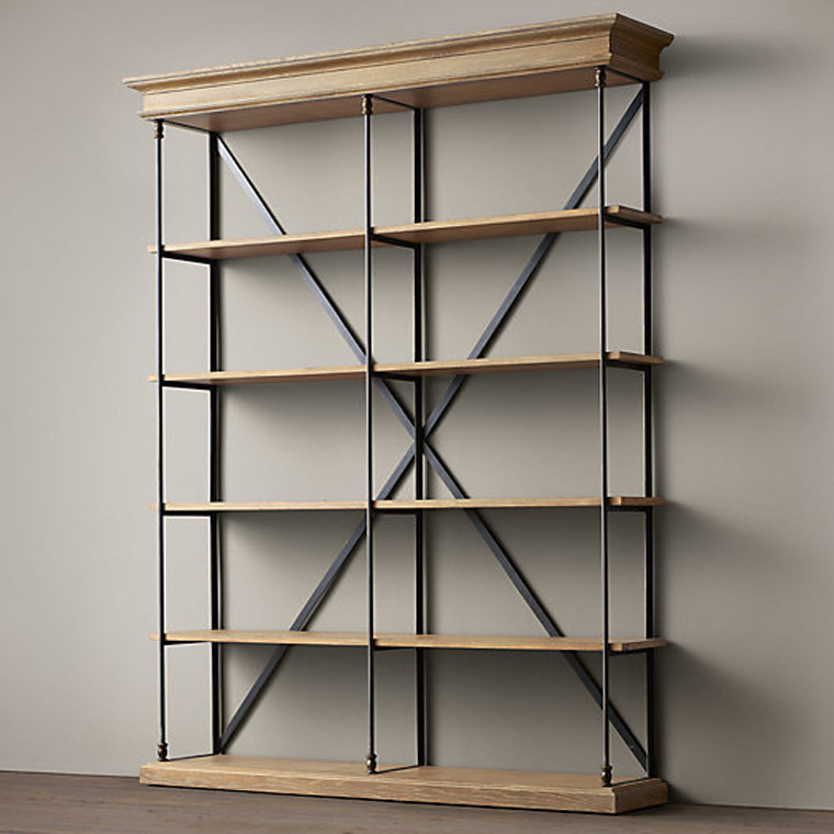 Стеллаж RH Old Oak Double Белый дуб Стеллаж RH Old Oak Double Белый дуб в Барнауле | Loft Concept