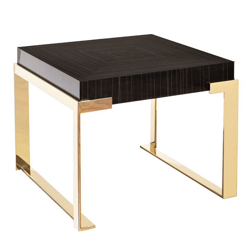 Приставной стол Mercer Golden Geometry Коричневый Глянцевое золото Приставной стол Mercer Golden Geometry Коричневый Глянцевое золото в Барнауле | Loft Concept