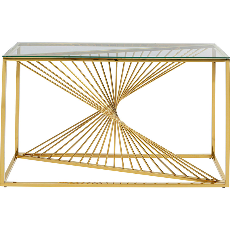 Консоль Golden Whirl with glass surface Золотой Консоль Golden Whirl with glass surface Золотой в Барнауле | Loft Concept