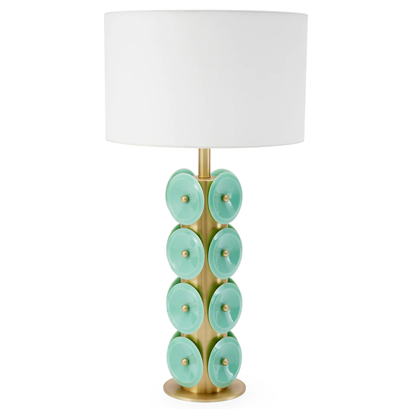 Настольная лампа PEGGY TABLE LAMP Золотой Бирюзовый Белый Настольная лампа PEGGY TABLE LAMP Золотой Бирюзовый Белый в Барнауле | Loft Concept