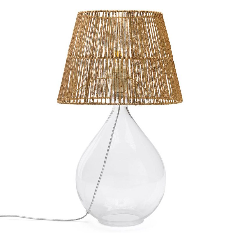 Настольная лампа Ronni Glass Table lamp Прозрачное Стекло Коричневый Настольная лампа Ronni Glass Table lamp Прозрачное Стекло Коричневый в Барнауле | Loft Concept