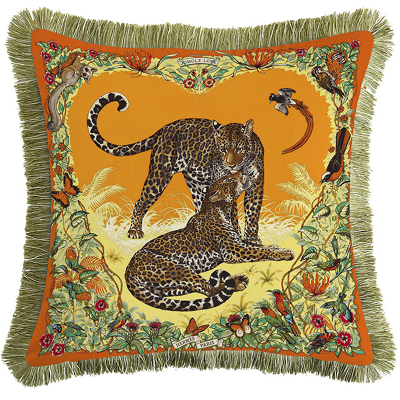 Декоративная подушка Hermes Jungle 53 Оранжевый Желтый Декоративная подушка Hermes Jungle 53 Оранжевый Желтый в Барнауле | Loft Concept