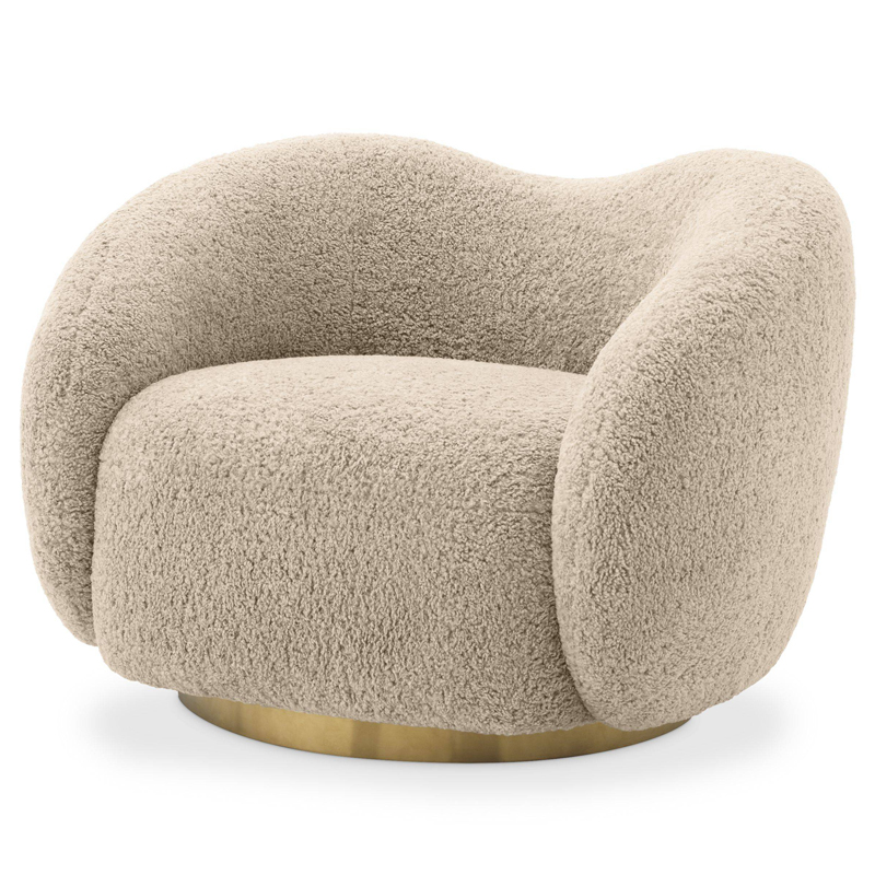 Кресло Eichholtz Swivel Chair Diego Песочный Латунь Кресло Eichholtz Swivel Chair Diego Песочный Латунь в Барнауле | Loft Concept