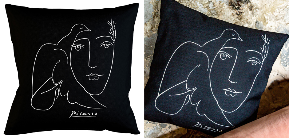 Декоративная подушка White Silhouette Dove Pillow Декоративная подушка White Silhouette Dove Pillow - Loft-Concept в Барнауле