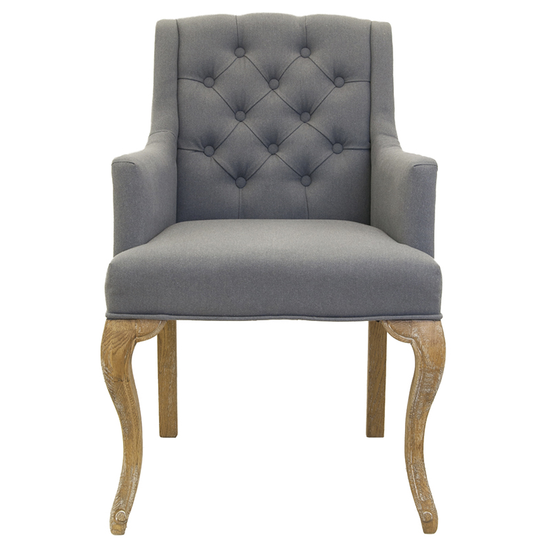 Кресло Mason Classical Armchair grey flax Серый Коричневый Кресло Mason Classical Armchair grey flax Серый Коричневый в Барнауле | Loft Concept