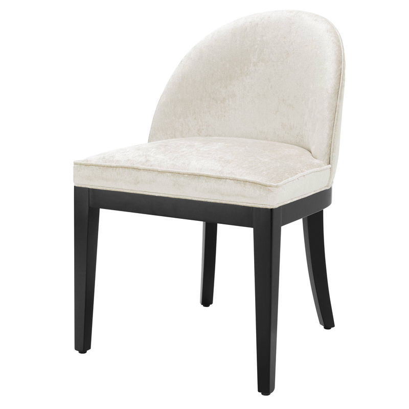 Стул Eichholtz Dining Chair Fallon Mirage off-white Белый Черный Стул Eichholtz Dining Chair Fallon Mirage off-white Белый Черный в Барнауле | Loft Concept