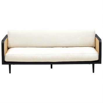 Диван Rattan Decor Sofa and Black ivory ( слоновая кость ) Черный Диван Rattan Decor Sofa and Black ivory ( слоновая кость ) Черный в Барнауле | Loft Concept