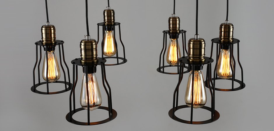Люстра Loft Industrial 6 wire Cage Filament Pendant Люстра Loft Industrial 6 wire Cage Filament Pendant - Loft-Concept в Барнауле