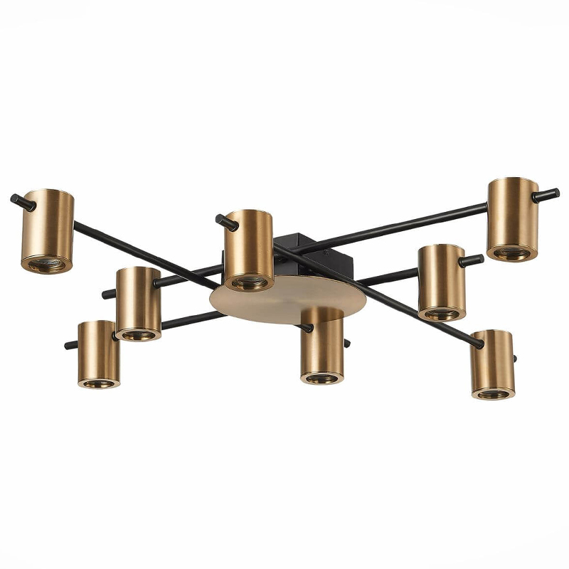Потолочный светильник Aigle Ceiling Light 8 Латунь Черный Потолочный светильник Aigle Ceiling Light 8 Латунь Черный в Барнауле | Loft Concept