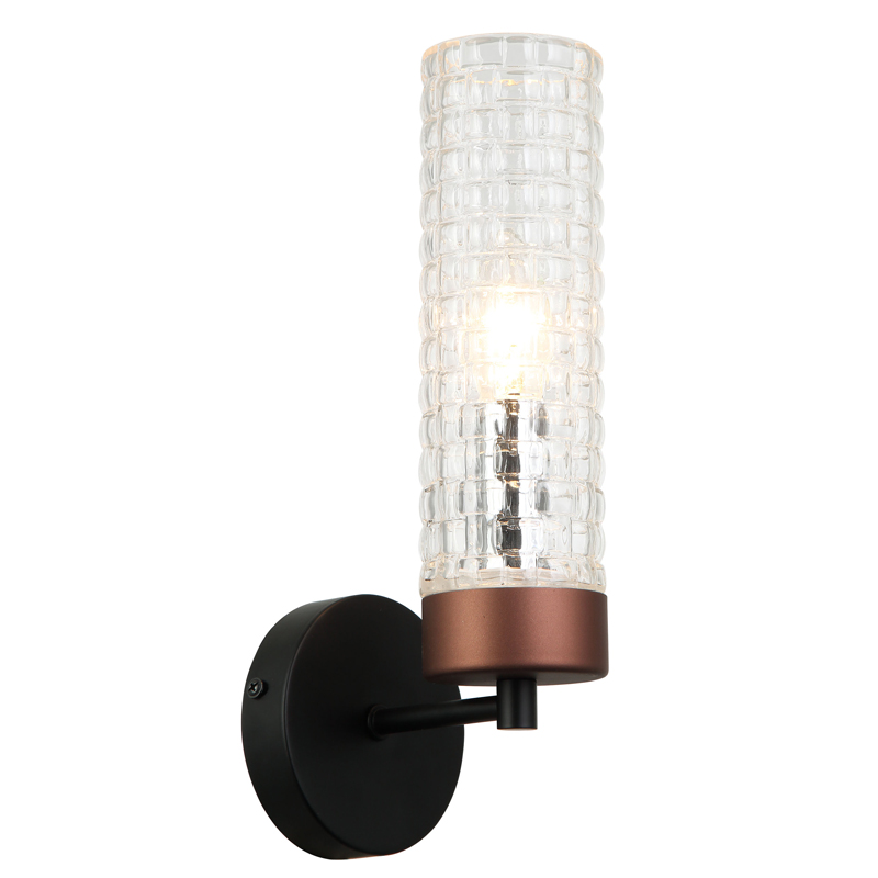 Бра Otes Sconce Черный Коричневый Прозрачный Бра Otes Sconce Черный Коричневый Прозрачный в Барнауле | Loft Concept