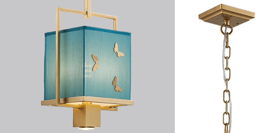 Светильник с бабочками Butterflies Blue Background Hanging lamp Светильник с бабочками Butterflies Blue Background Hanging lamp - Loft-Concept в Барнауле