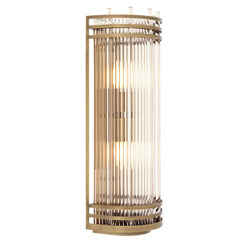 Бра Eichholtz Wall Lamp Gulf L Brass Латунь Античная полированная Прозрачный Бра Eichholtz Wall Lamp Gulf L Brass Латунь Античная полированная Прозрачный в Барнауле | Loft Concept