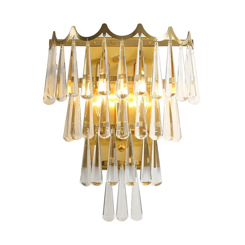 Бра Falling Drops Wall Lamp Латунь Прозрачный Бра Falling Drops Wall Lamp Латунь Прозрачный в Барнауле | Loft Concept