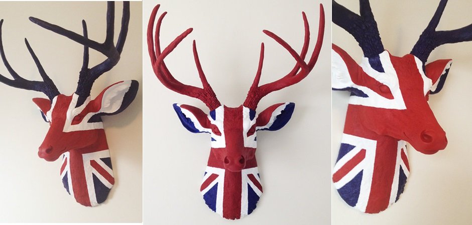 Голова оленя - Union jack Голова оленя - Union jack - Loft-Concept в Барнауле