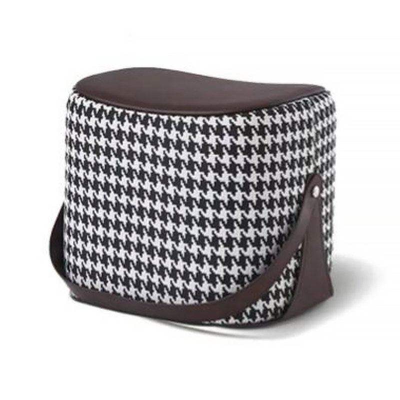 Пуф Langtry Pouf Black & White Коричневый Черно-белый Пуф Langtry Pouf Black & White Коричневый Черно-белый в Барнауле | Loft Concept