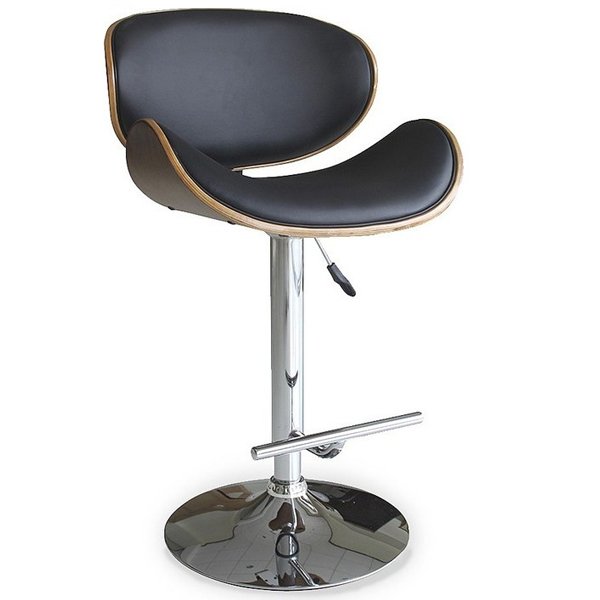 Барный стул Lounge Bar Stool черный Черный Хром Барный стул Lounge Bar Stool черный Черный Хром в Барнауле | Loft Concept