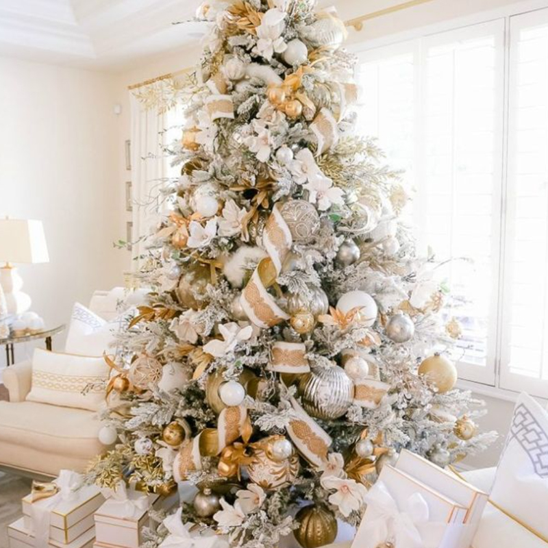 Дизайнерская Елка Премиум с Золотым Декором Christmas Tree Golden Tale Кремовый Белый Золотой Дизайнерская Елка Премиум с Золотым Декором Christmas Tree Golden Tale Кремовый Белый Золотой в Барнауле | Loft Concept