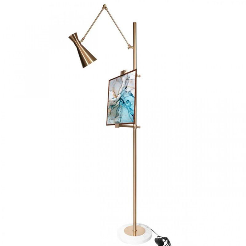 Торшер Researcher Floor Lamp Small Picture Золотой Белый Торшер Researcher Floor Lamp Small Picture Золотой Белый в Барнауле | Loft Concept