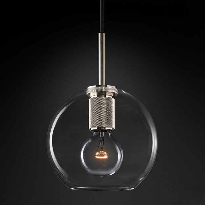 Подвесной светильник RH Utilitaire Globe Pendant Silver Никель Прозрачное Стекло Подвесной светильник RH Utilitaire Globe Pendant Silver Никель Прозрачное Стекло в Барнауле | Loft Concept
