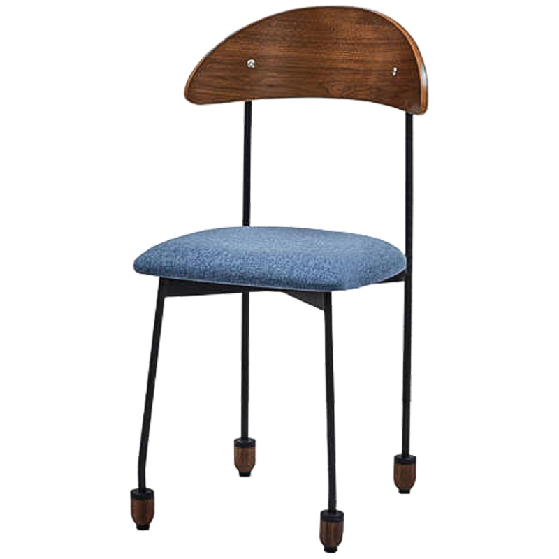 Стул Comhall Stool Коричневый Черный Светло-синий в Барнауле | Loft Concept 