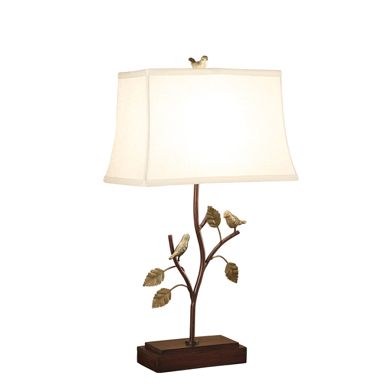 Настольная лампа Bird Talk Table lamp Белый Коричневый Латунь Настольная лампа Bird Talk Table lamp Белый Коричневый Латунь в Барнауле | Loft Concept
