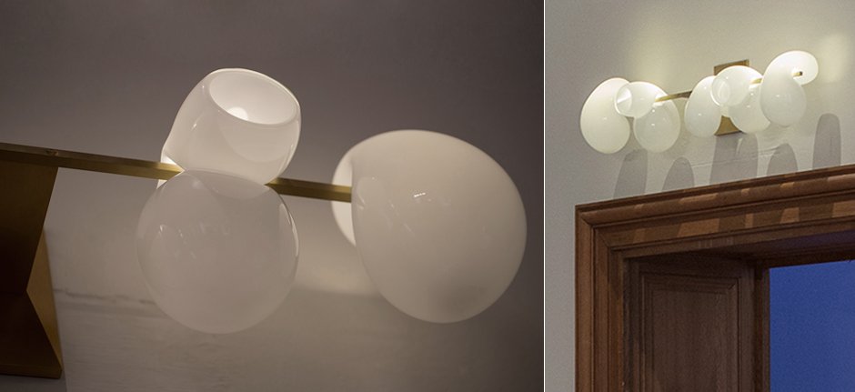 Бра White glass trap 5 Wall Lamp Бра White glass trap 5 Wall Lamp - Loft-Concept в Барнауле