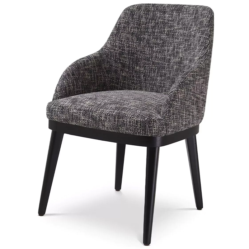 Стул Eichholtz Dining Chair Costa Cambon Black Серый Черный Стул Eichholtz Dining Chair Costa Cambon Black Серый Черный в Барнауле | Loft Concept