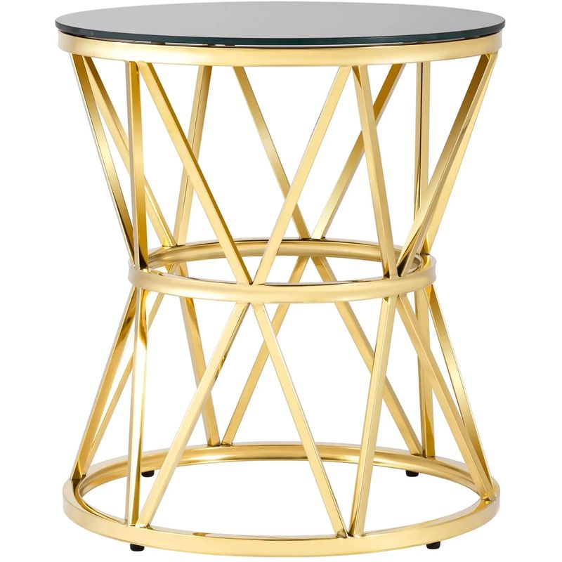 Стол приставной Beranger Collection Gold Глянцевое золото Черный Стол приставной Beranger Collection Gold Глянцевое золото Черный в Барнауле | Loft Concept