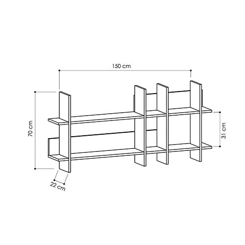 Полка прямая подвесная двухъярусная цвета антрацит BEADS BOOKCASE ANTHRACITE Полка прямая подвесная двухъярусная цвета антрацит BEADS BOOKCASE ANTHRACITE в Барнауле