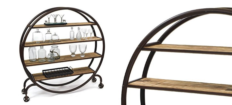 Стеллаж Industrial Metal Round Bookshelf Стеллаж Industrial Metal Round Bookshelf - Loft-Concept в Барнауле