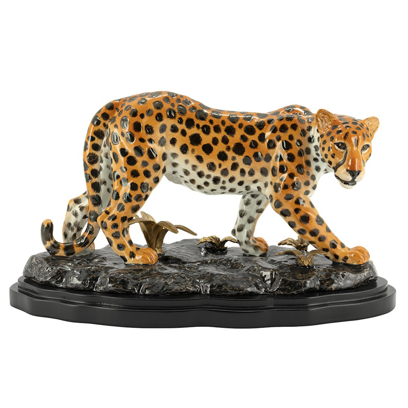 Статуэтка WALKING LEO ATLANTA Карамель Черный Бронза Статуэтка WALKING LEO ATLANTA Карамель Черный Бронза в Барнауле | Loft Concept