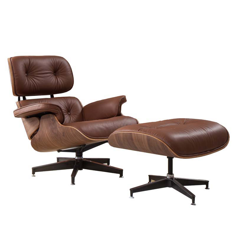 Кресло Eames Lounge Chair & Ottoman light brown Коричневый Кресло Eames Lounge Chair & Ottoman light brown Коричневый в Барнауле | Loft Concept