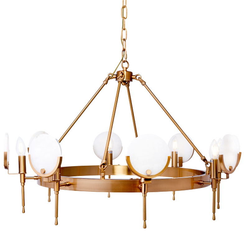 Люстра Levanzo Chandelier 85 Золотой Белое матовое стекло Люстра Levanzo Chandelier 85 Золотой Белое матовое стекло в Барнауле | Loft Concept
