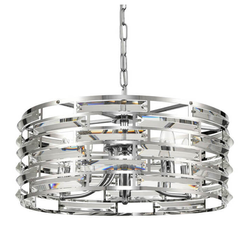 Люстра Chandelier Glass Inserts Хром Люстра Chandelier Glass Inserts Хром в Барнауле | Loft Concept