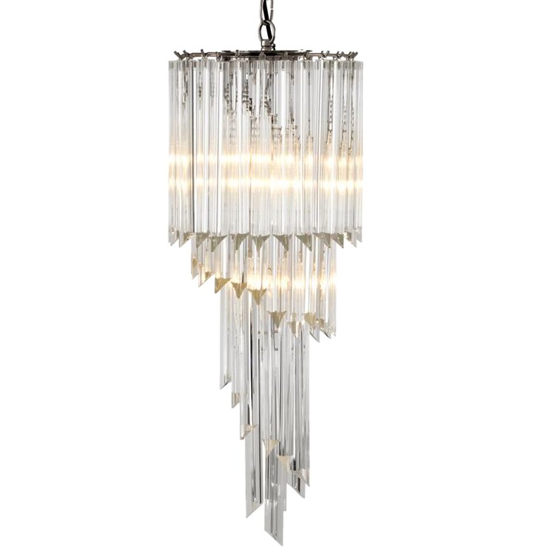 Люстра Chandelier Marino Никель Прозрачный (Transparent) Люстра Chandelier Marino Никель Прозрачный (Transparent) в Барнауле | Loft Concept