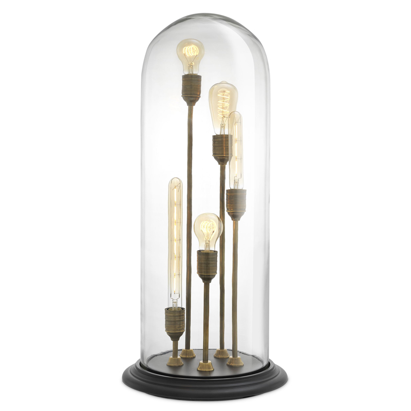 Настольная лампа Eichholtz Table Lamp Opus Черный Винтажная латунь Прозрачный Настольная лампа Eichholtz Table Lamp Opus Черный Винтажная латунь Прозрачный в Барнауле | Loft Concept