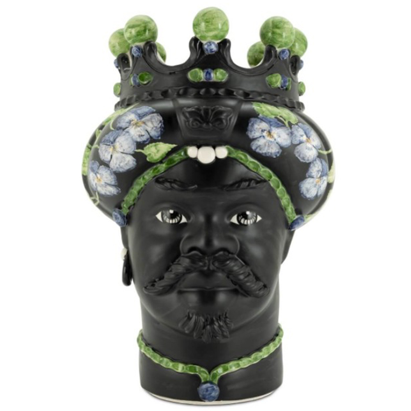 Ваза VASE MORO MAN CROWN VIOLET Черный Зеленый Фиолетовый Ваза VASE MORO MAN CROWN VIOLET Черный Зеленый Фиолетовый в Барнауле | Loft Concept