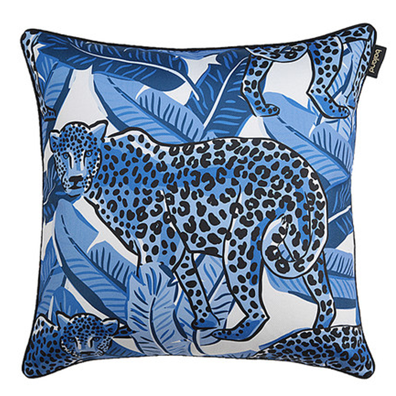 Подушка Pillow Indigo leopard Синий Белый Подушка Pillow Indigo leopard Синий Белый в Барнауле | Loft Concept