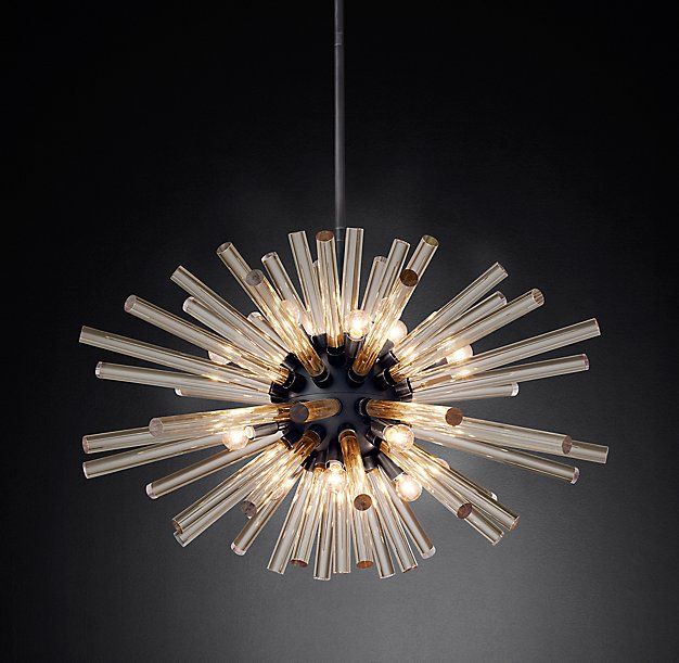 Светильник Crystal Starburst Chandelier Elliptical Черный Светильник Crystal Starburst Chandelier Elliptical Черный в Барнауле | Loft Concept