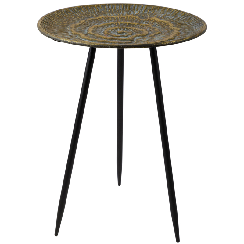 Приставной стол Spiral Side Table Винтажная латунь Черный Приставной стол Spiral Side Table Винтажная латунь Черный в Барнауле | Loft Concept