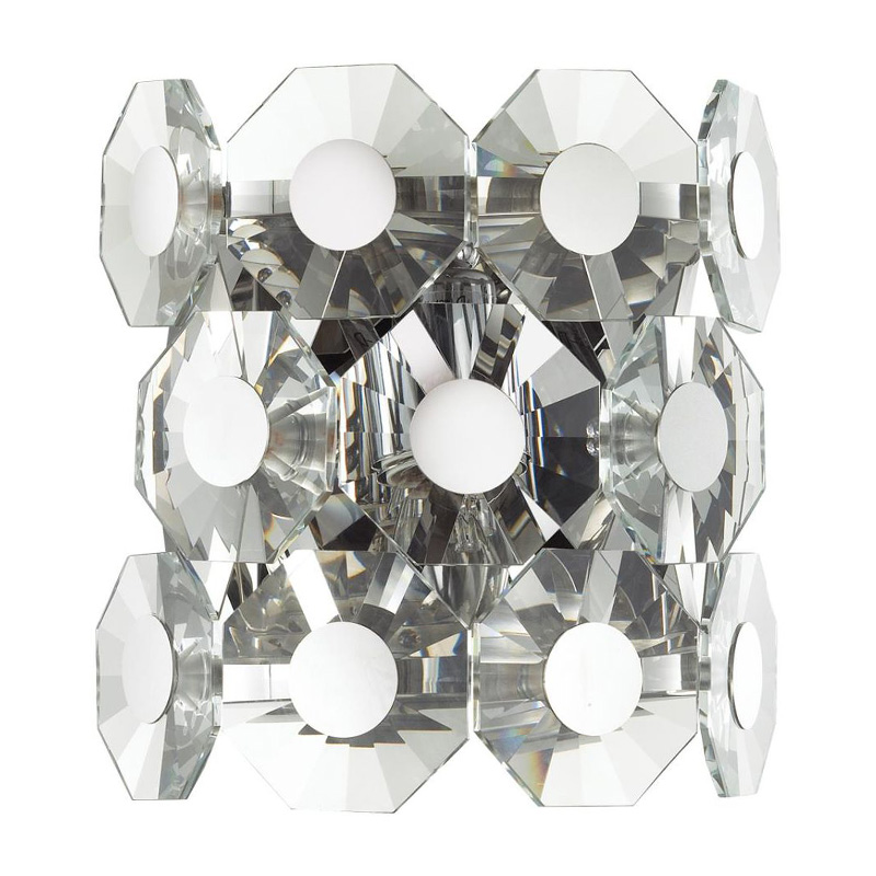 Бра Crystal Octagons Chrome Хром Прозрачное Стекло Бра Crystal Octagons Chrome Хром Прозрачное Стекло в Барнауле | Loft Concept