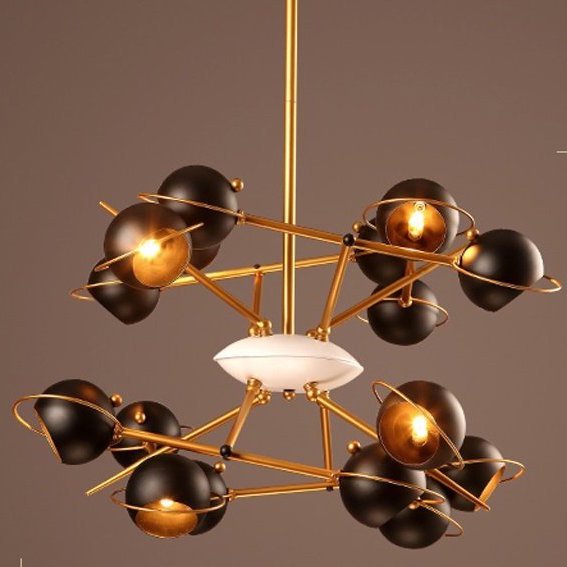 Люстра Oscar Torlasco pending lamp 60S Черный Люстра Oscar Torlasco pending lamp 60S Черный в Барнауле | Loft Concept