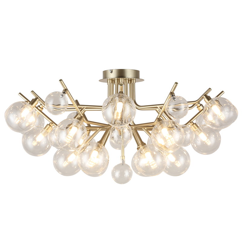 Люстра Berries Chandelier Flower clear 18 Винтажное Светлое Золото Прозрачный Люстра Berries Chandelier Flower clear 18 Винтажное Светлое Золото Прозрачный в Барнауле | Loft Concept