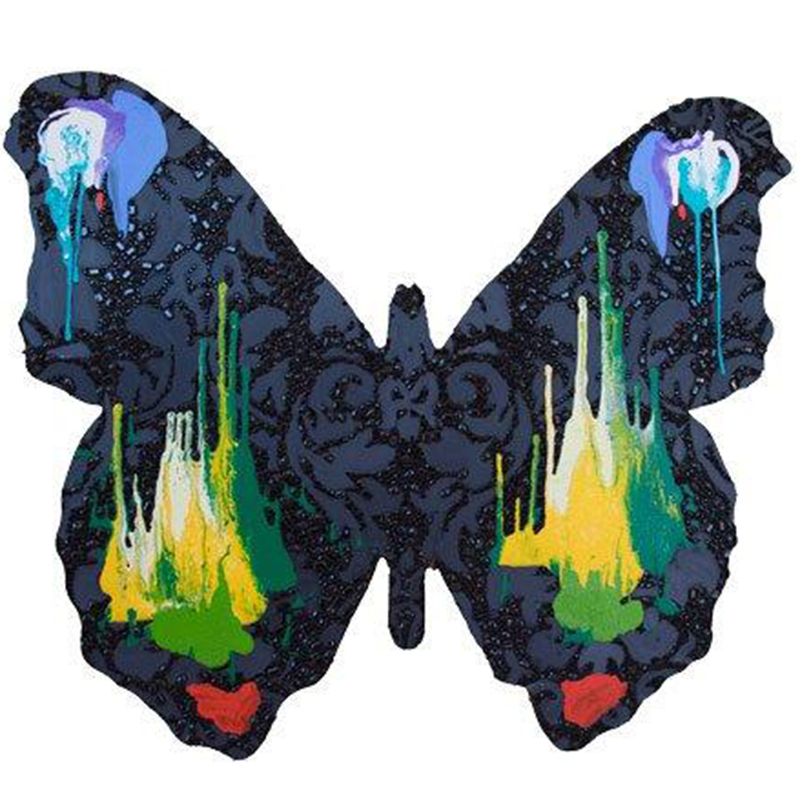 Картина “Black Damask Dramafly Cut Out” Мульти Картина “Black Damask Dramafly Cut Out” Мульти в Барнауле | Loft Concept