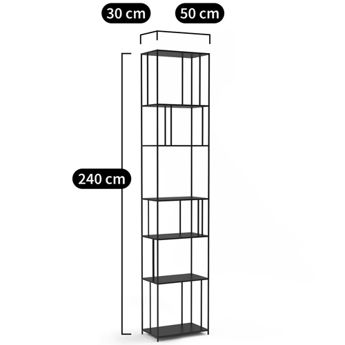 Высокий стеллаж из металла Menzie High Metal Rack Black Высокий стеллаж из металла Menzie High Metal Rack Black в Барнауле