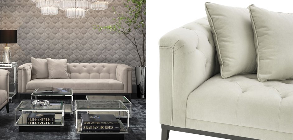 Диван Eichholtz Sofa Cesare Beige Диван Eichholtz Sofa Cesare Beige - Loft-Concept в Барнауле
